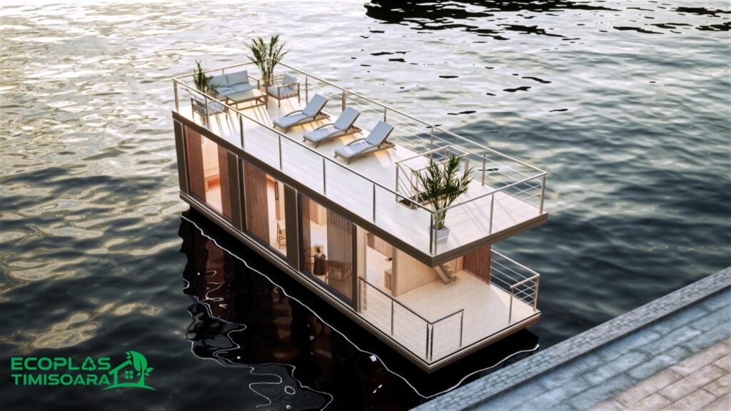 Restaurant plutitor construit din materiale sustenabile